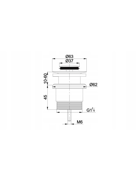KOREK KLIK-KLAK CHROM OMNIRES A47CR