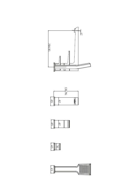 bateria wannowa 4-otworowa Omnires Parma chrom PM7432CR