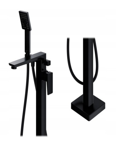 Bateria wannowa wolnostojąca Omnires Parma czarny mat PM7433BL