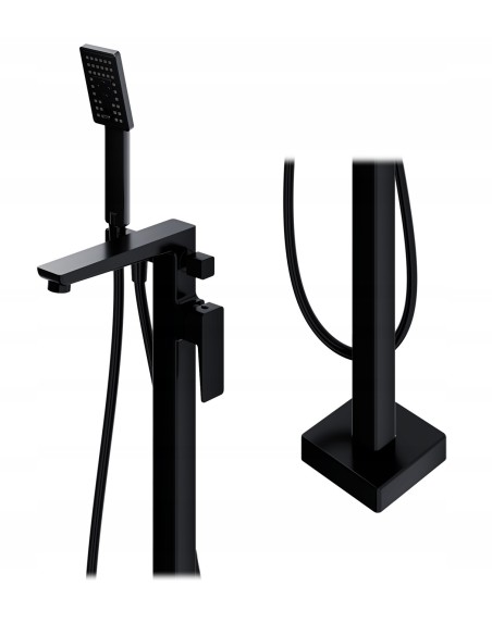 Bateria wannowa wolnostojąca Omnires Parma czarny mat PM7433BL