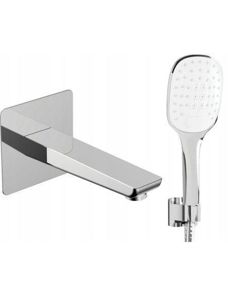 Bateria wanna-prysznic jednouchwytowa Omnires Parma srebrny SYSPMW01CR