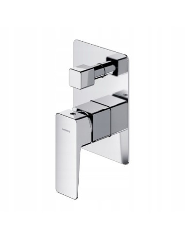 Bateria wanna-prysznic jednouchwytowa Omnires Parma srebrny SYSPMW01CR