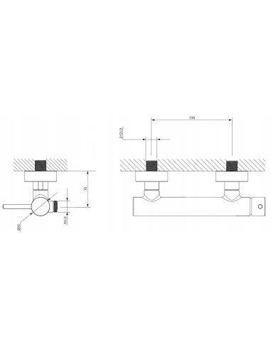 Bateria prysznicowa Omnires złoty Y1240GL