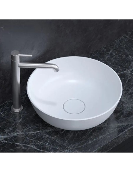 Bateria umywalkowa wysoka Omnires nikiel szczotkowany Y1212NI