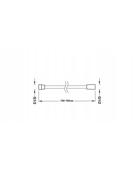 Wąż prysznicowy Tucai 1,50-1,95 m 4114