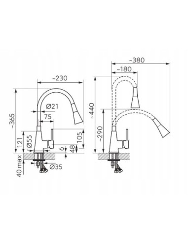 Ferro Zumba II Bateria kuchenna 2-F żółta BZA42C