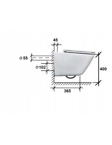 Miska podwieszana WC Roca Gap A34H470000