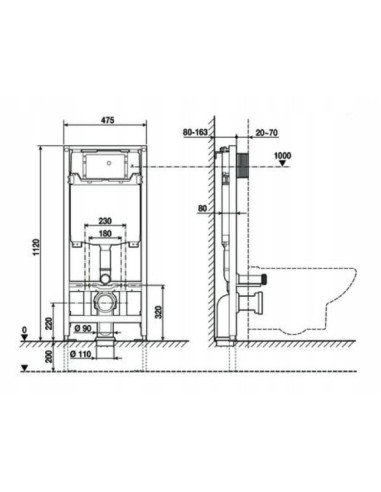 Stelaż podtynkowy do toalety Roca Duplo A890070020