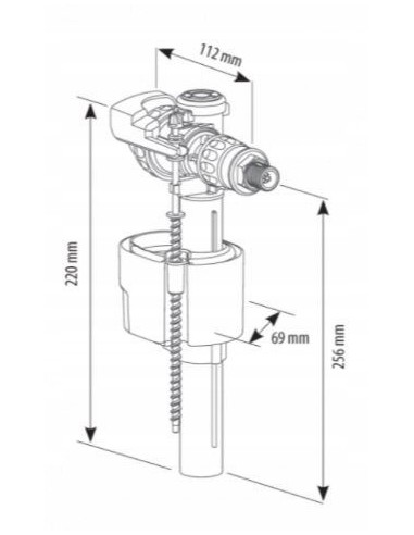 ZAWÓR PODTYNKOWY SIAMP QUIETO OSZCZĘDN ULTRA CICHY QUIETO OD-3/8M