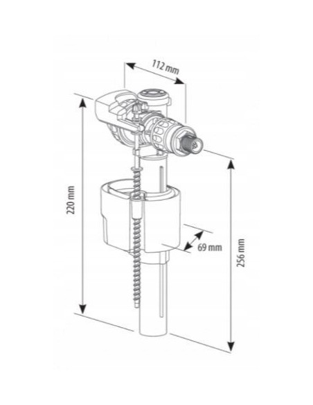 ZAWÓR PODTYNKOWY SIAMP QUIETO OSZCZĘDN ULTRA CICHY QUIETO OD-3/8M