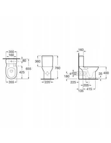 Kompakt WC Roca Debba A34D995000