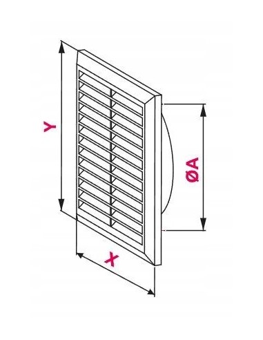 Awenta Kratka wentylacyjna Classic 17x17 fi125 T83