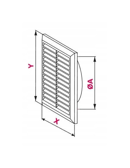 Awenta Kratka wentylacyjna Classic 17x17 fi125 T83