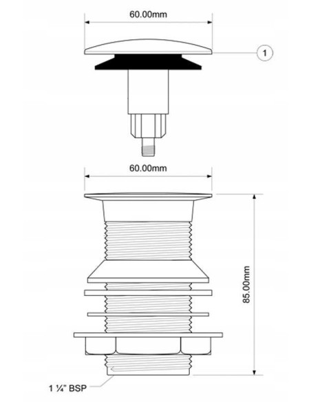 Syfon umywalkowy McAlpine CWU60CB