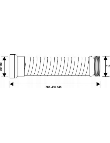 Przyłącze kanalizacyjne McAlpine WC2 białe WC2