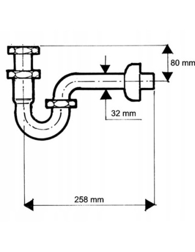 McALPINE SYFON UMYWALKOWY RUROWY CHROM 215CB