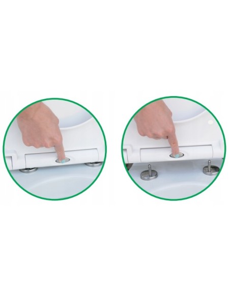 Deska sedesowa Hydroland biała swobodnie opadająca DES.D12