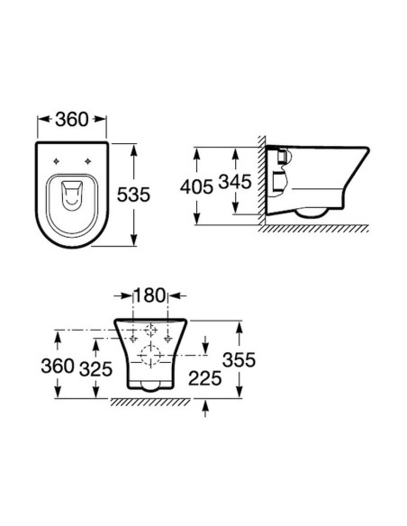 Miska podwieszana WC Roca Nexo A34H64L000