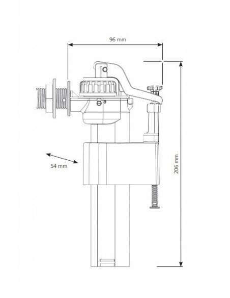 SIAMP ZAWÓR PŁYWAKOWY 3/8 PODŁ.BOCZNE BRIO 751-3/8P