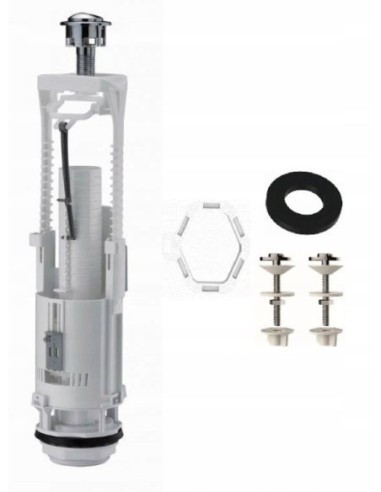 Przycisk spłukujący do WC McAlpine BRIO srebrny BRIO 573 SET