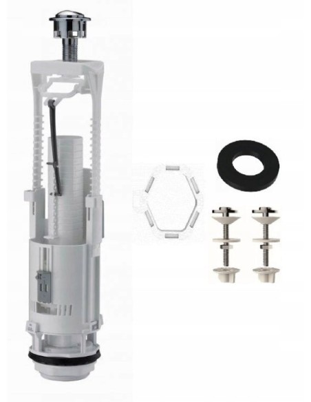 Przycisk spłukujący do WC McAlpine BRIO srebrny BRIO 573 SET