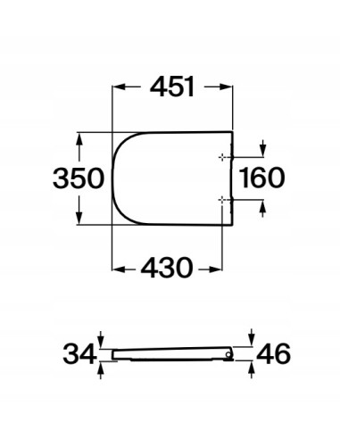 Deska sedesowa Roca GAP czarny supralit A80147208B