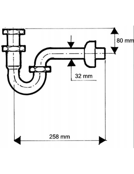Syfon umywalkowy McAlpine chrom 215+255CB
