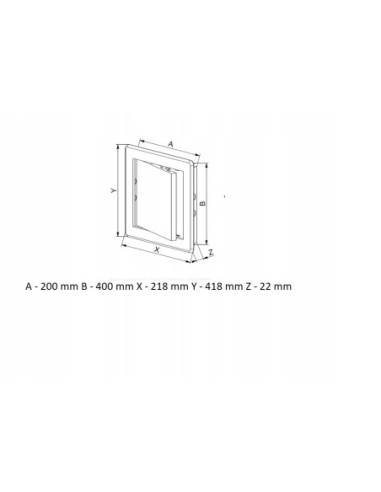 Awenta Drzwiczki rewizyjne białe ABS 20x40 DT19