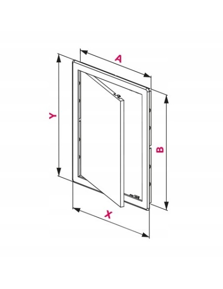 Awenta Drzwiczki rewizyjne białe ABS 20x40 DT19