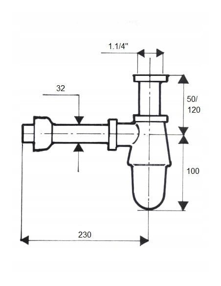 Syfon Umywalkowy Mcalpine 200/255M