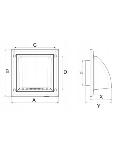 Awenta Osłona Wywiewna Kanału Okrągłego (Fi100) Biała KO100-30