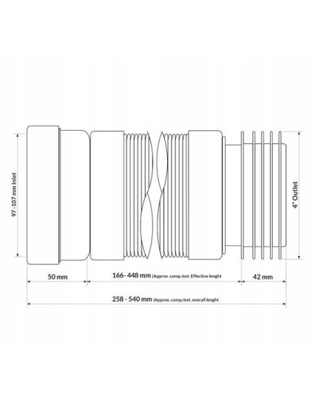 Przyłącze kanalizacyjne elastyczne WC-F26R-PL s4560