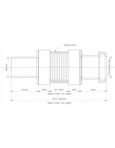 Złącze elastyczne McAlpine 32 mm MFLEX-32PF