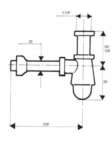 Syfon umywalkowy McAlpine chrom 220/255M