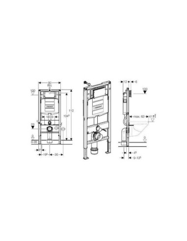 GEBERIT STELAŻ DUOFIX WC H-112 111.320.00.5
