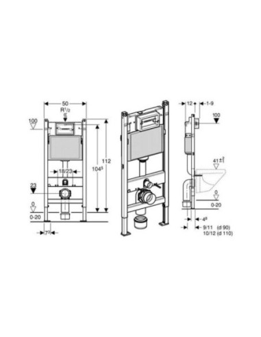 Stelaż podtynkowy do toalety Geberit Duofix Basic 111.170.00.1
