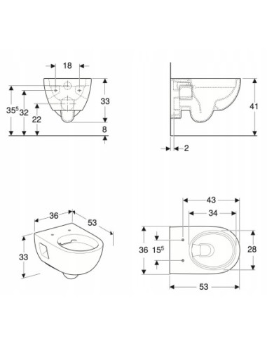Stelaż podtynkowy do toalety Geberit Duofix Basic 111.170.00.1