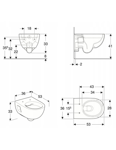 Stelaż podtynkowy do toalety Geberit Duofix Basic 111.170.00.1