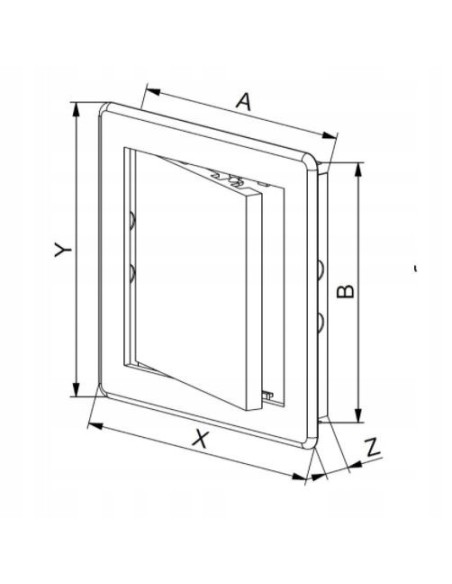 Drzwiczki rewizyjne Awenta 15 x 15 cm ABS DT10