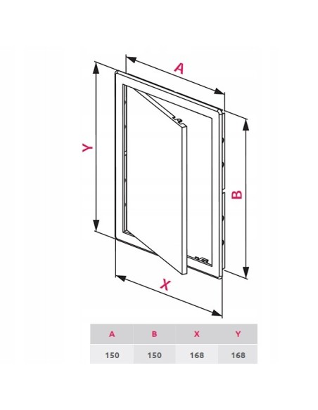 Drzwiczki rewizyjne Awenta 15 x 15 cm ABS DT10