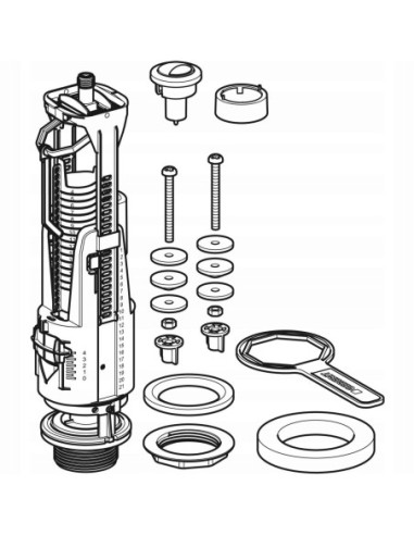 GEBERIT ZAWÓR SPUSTOWY IMPULS BASIC 230 136.907.21.2