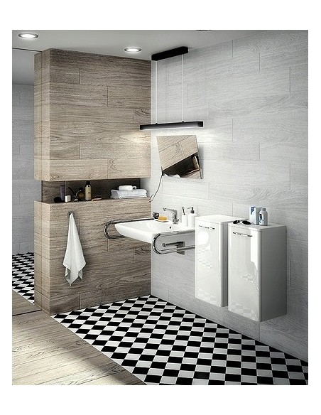 Umywalka Ścienna kwadratowa Geberit Selnova Comfort biały 501.461.00.7