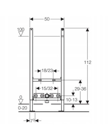 Geberit Duofix Basic stelaż do bidetu 111.534.00.1