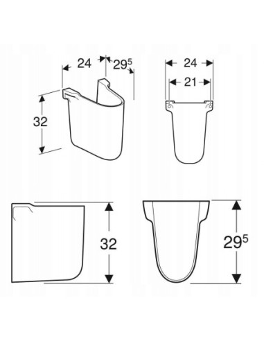 Półpostument Koło Rekord/Idol biały K97101000