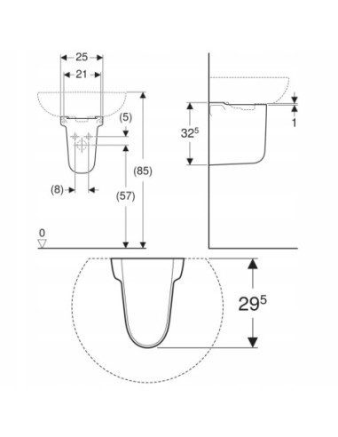 Półpostument Koło Rekord/Idol biały K97101000