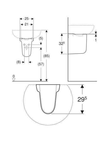 Półpostument Koło Rekord/Idol biały K97101000