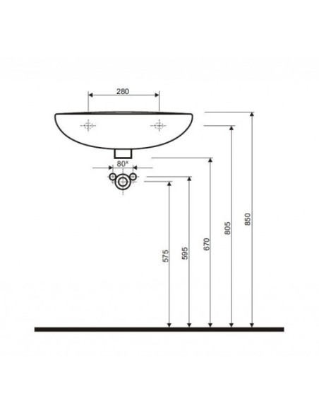 Umywalka KOŁO IDOL 55 Z/O M11155000