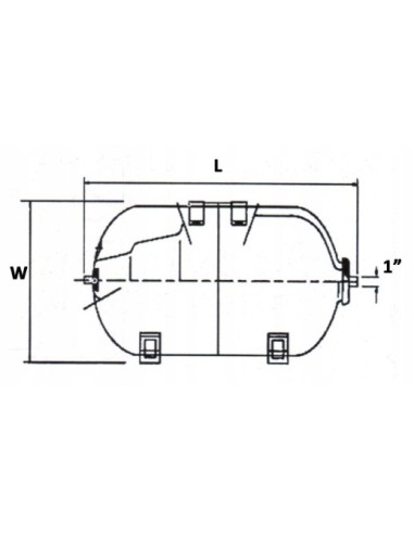 Zbiornik poziomy IBO niebieski 50 l Z50 / CMSB050