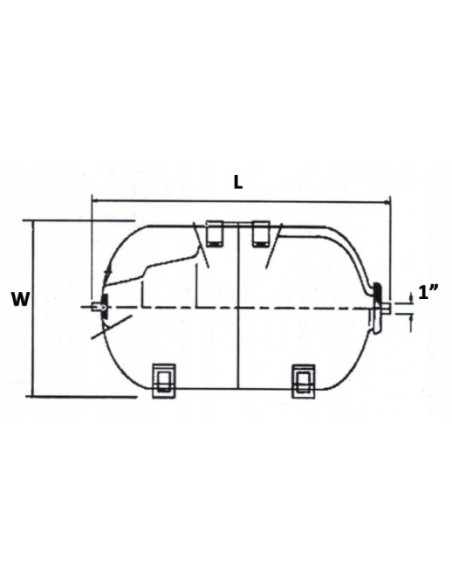 Zbiornik poziomy IBO niebieski 50 l Z50 / CMSB050