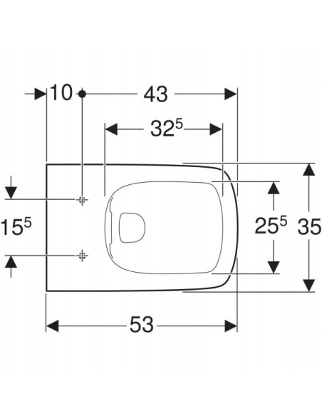 Miska podwieszana WC Geberit Selnova Square 500.275.01.1